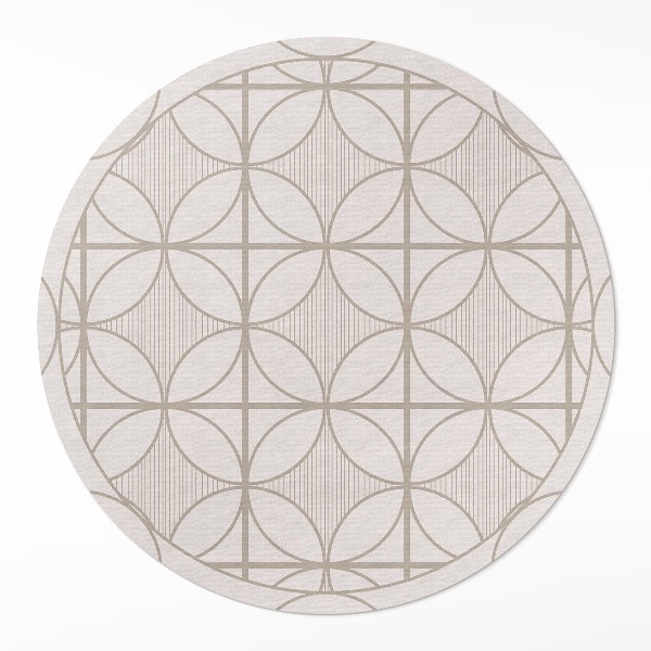 Covor rotund din vinil Model decorativ minimalist elegant