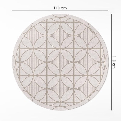 Covor rotund din vinil Model decorativ minimalist elegant