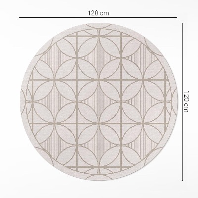 Covor rotund din vinil Model decorativ minimalist elegant
