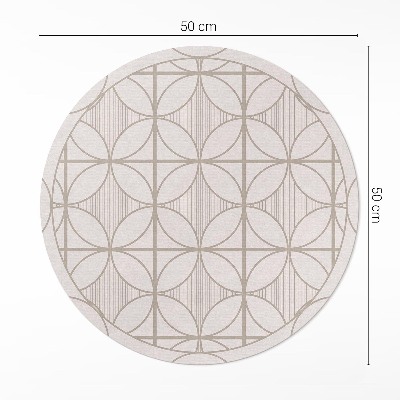 Covor rotund din vinil Model decorativ minimalist elegant