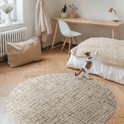 Covor rotund din vinil Imitație de țesătură în stil boho