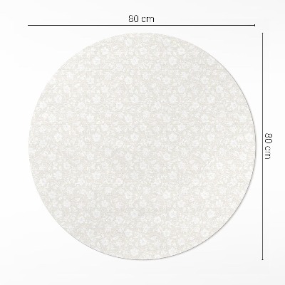 Covor rotund din vinil Flori de câmp boho fine și delicate