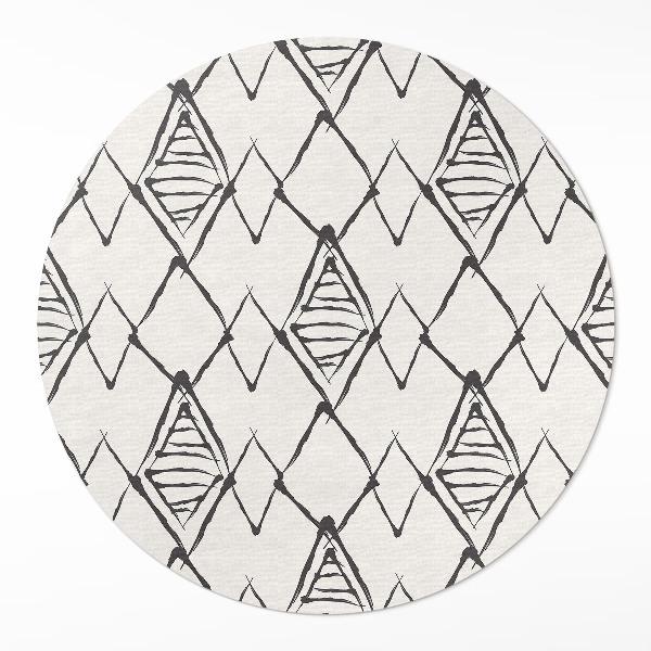Covor rotund din vinil Model de vârfuri de munte boho abstract