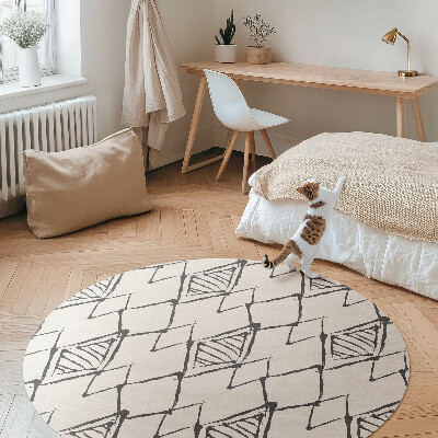 Covor rotund din vinil Model de vârfuri de munte boho abstract
