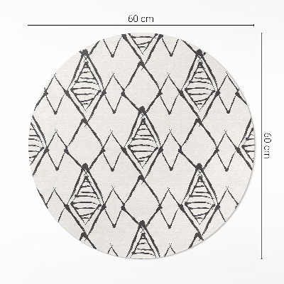 Covor rotund din vinil Model de vârfuri de munte boho abstract