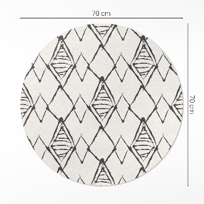 Covor rotund din vinil Model de vârfuri de munte boho abstract