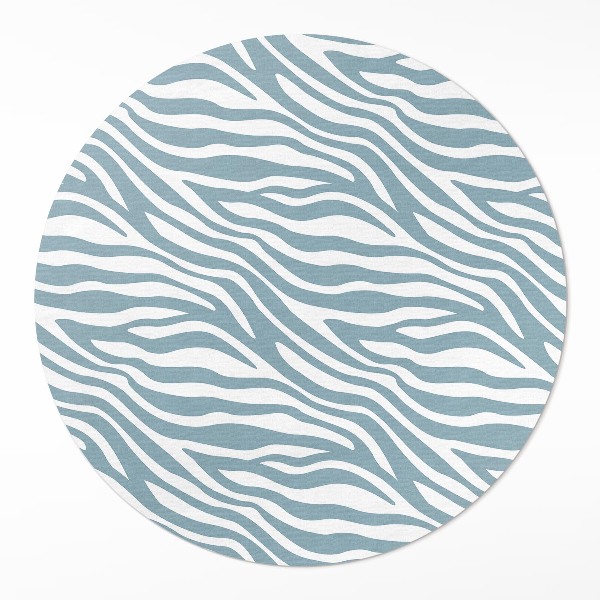 Covor rotund din vinil Valuri abstracte boho în albastru pastel