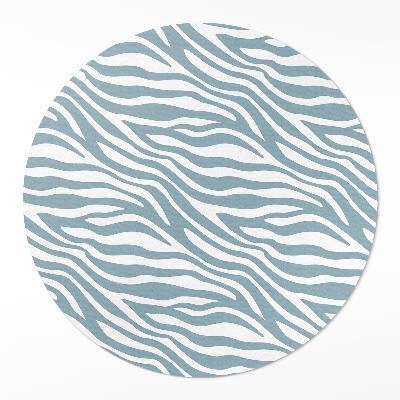 Covor rotund din vinil Valuri abstracte boho în albastru pastel