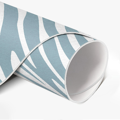 Covor rotund din vinil Valuri abstracte boho în albastru pastel