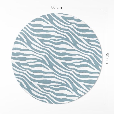 Covor rotund din vinil Valuri abstracte boho în albastru pastel