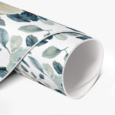 Covor rotund din vinil Flori pictate model floral regulat