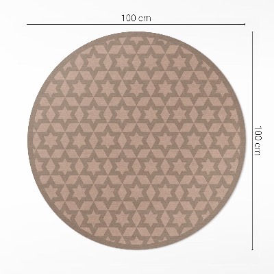 Covor rotund din vinil Stele regulate model decorativ