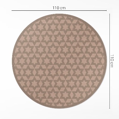 Covor rotund din vinil Stele regulate model decorativ
