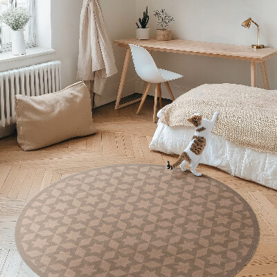 Covor rotund din vinil Stele regulate model decorativ