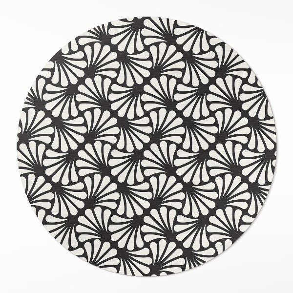Covor rotund din vinil Geometric ginkgo frunze artdeco glamour