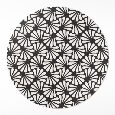 Covor rotund din vinil Geometric ginkgo frunze artdeco glamour