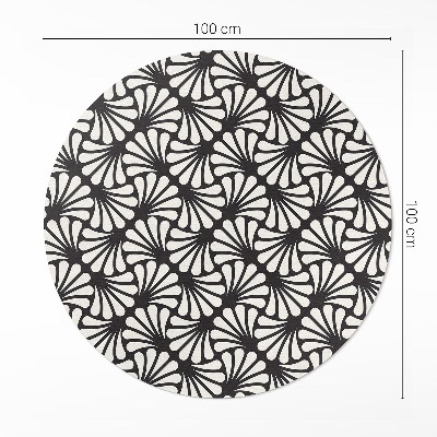 Covor rotund din vinil Geometric ginkgo frunze artdeco glamour