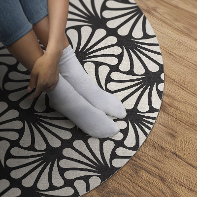Covor rotund din vinil Geometric ginkgo frunze artdeco glamour