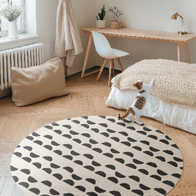 Covor rotund din vinil Crescentă neregulată model boho