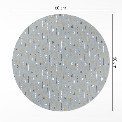 Covor rotund din vinil Boho săgeți indiene model delicat