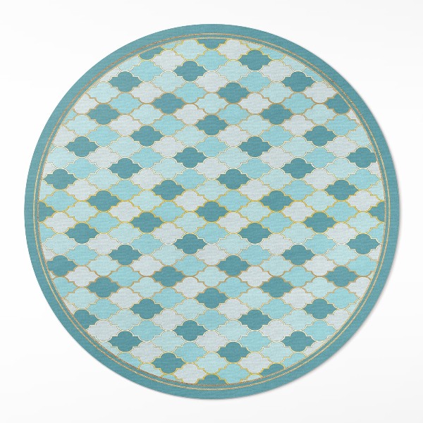 Covor rotund din vinil Mozaic albastru dale decorative