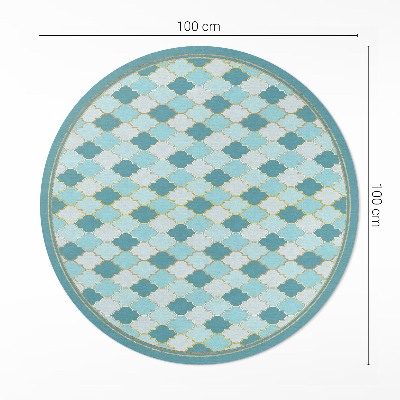 Covor rotund din vinil Mozaic albastru dale decorative