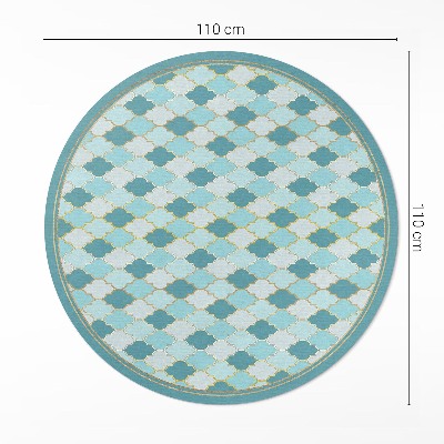 Covor rotund din vinil Mozaic albastru dale decorative
