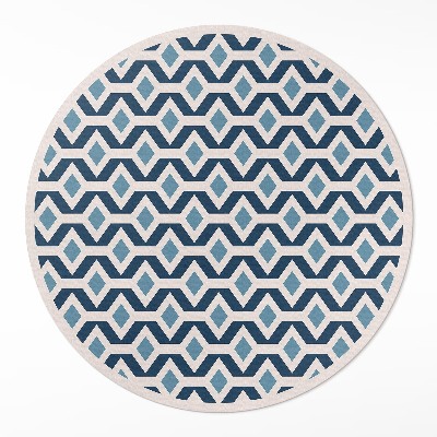 Covor rotund din vinil Model de șablon geometric