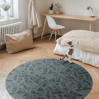 Covor rotund din vinil Model elegant de cale de piatră