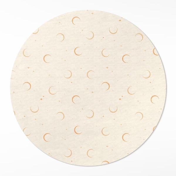 Covor rotund din vinil Luni și stele mici cosmos boho