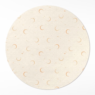Covor rotund din vinil Luni și stele mici cosmos boho