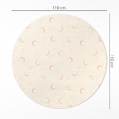 Covor rotund din vinil Luni și stele mici cosmos boho
