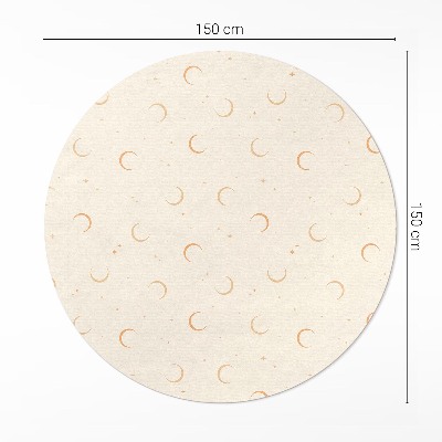 Covor rotund din vinil Luni și stele mici cosmos boho