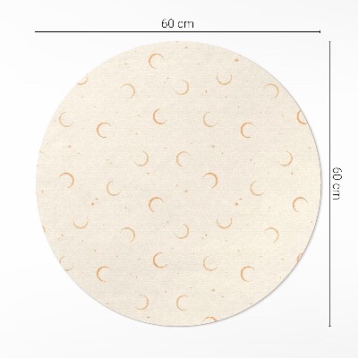 Covor rotund din vinil Luni și stele mici cosmos boho