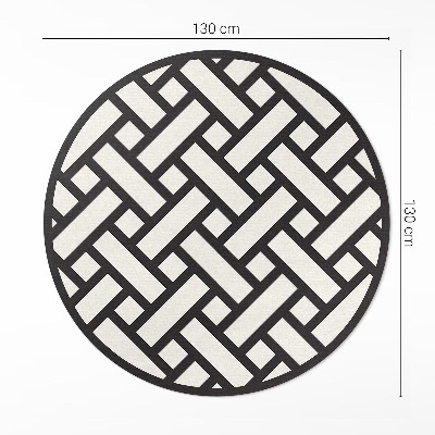 Covor rotund din vinil Ilustrație simplă din răchită împletită