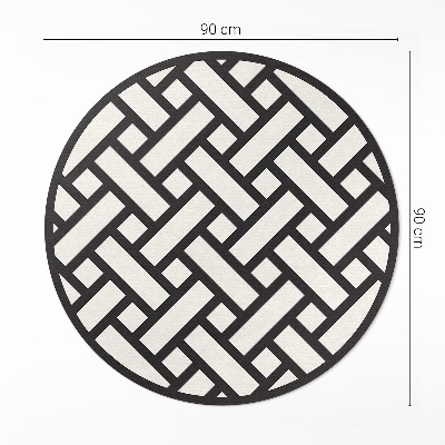 Covor rotund din vinil Ilustrație simplă din răchită împletită