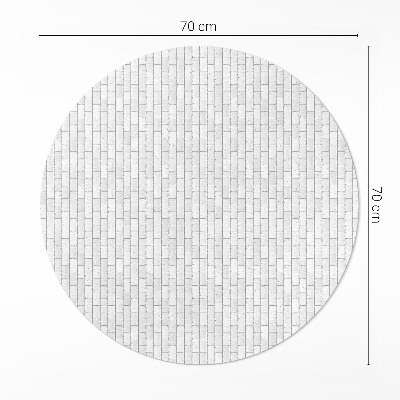 Covor rotund din vinil Mozaic elegant din cărămidă strălucitoare