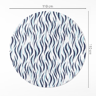 Covor rotund din vinil Valuri de mare pictate grafic