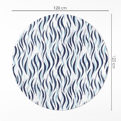 Covor rotund din vinil Valuri de mare pictate grafic