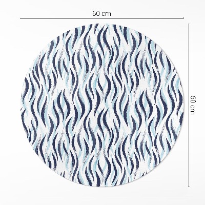 Covor rotund din vinil Valuri de mare pictate grafic