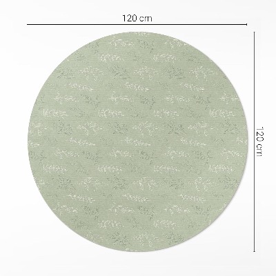 Covor rotund din vinil Ramuri subtile de frunze în stil boho