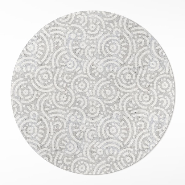 Covor rotund din vinil Forme orientale abstracte linii boho