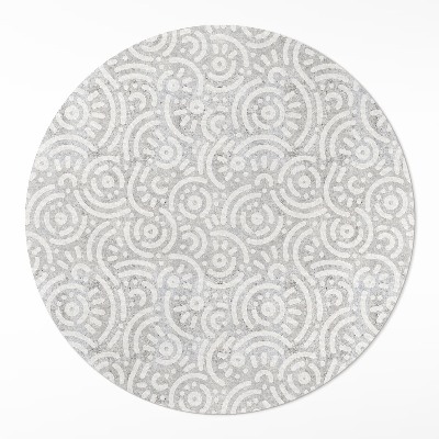 Covor rotund din vinil Forme orientale abstracte linii boho