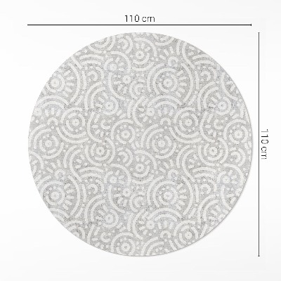 Covor rotund din vinil Forme orientale abstracte linii boho
