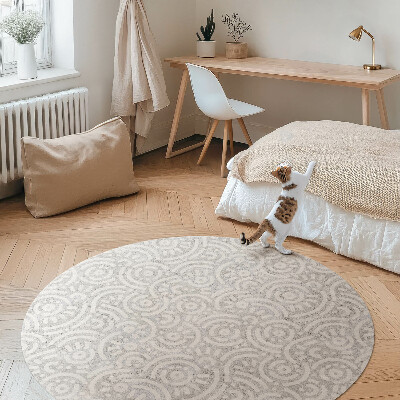 Covor rotund din vinil Forme orientale abstracte linii boho