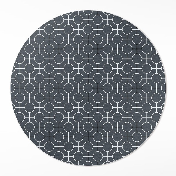 Covor rotund din vinil Cercuri geometrice model regulat