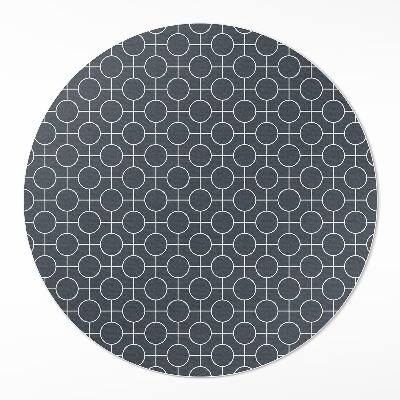 Covor rotund din vinil Cercuri geometrice model regulat