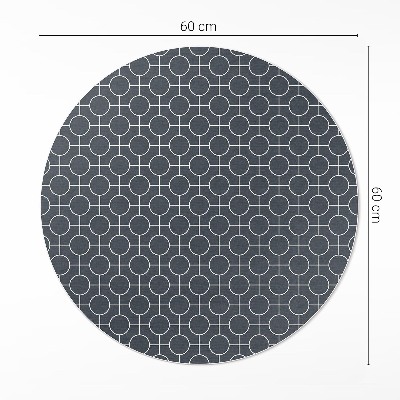 Covor rotund din vinil Cercuri geometrice model regulat