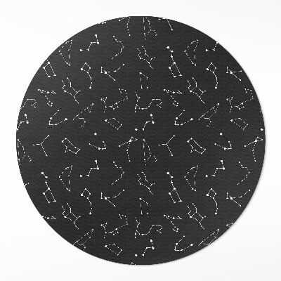 Covor rotund din vinil Constelații stelare horoscop zodiac cosmos