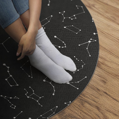 Covor rotund din vinil Constelații stelare horoscop zodiac cosmos
